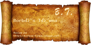 Borbás Tímea névjegykártya